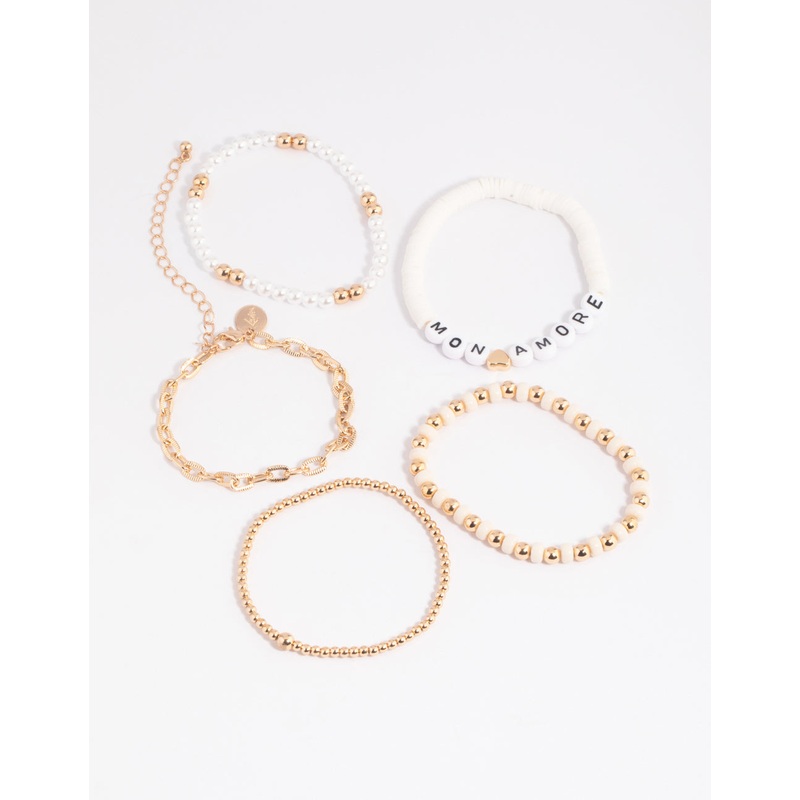 90s Pearl & Bead Bracelet 5-Pack