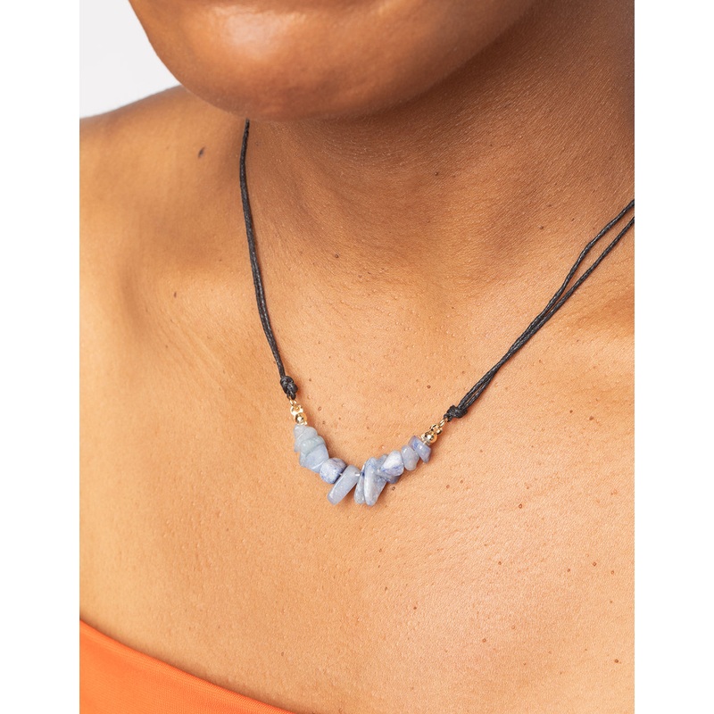Blue Aventurine Chip Necklace