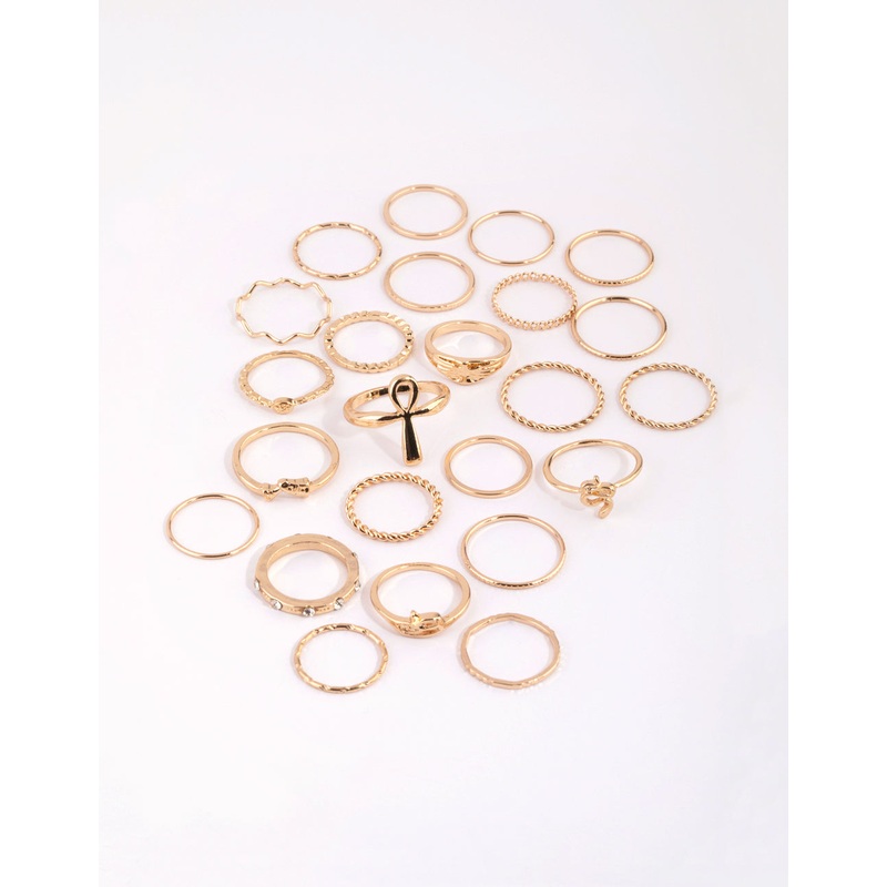 Gold Diamante Ring 24-Pack