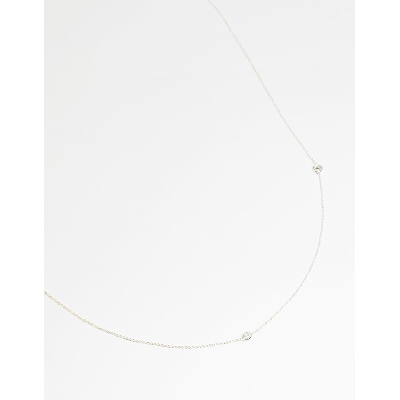 Silver Cubic Zirconia Necklace