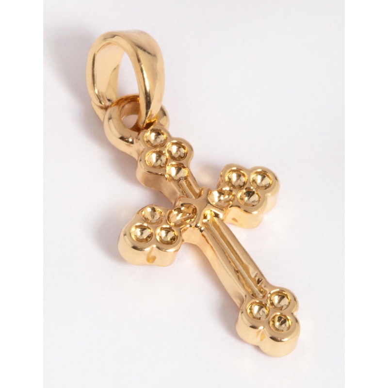 Gold Plated Antique Cross Charm