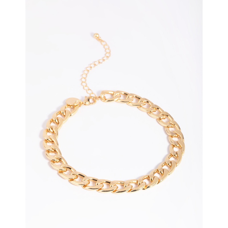 Gold Plated Curb Chain Anklet