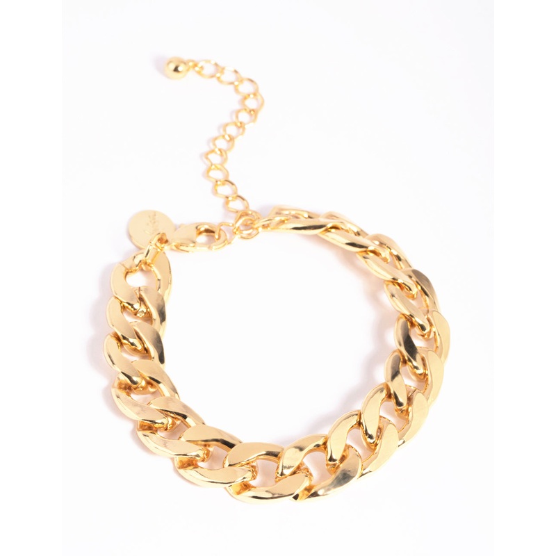 Gold Plated Curb Chain Bracelet