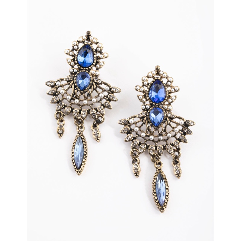 Antique Gold Vintage Drop Earrings