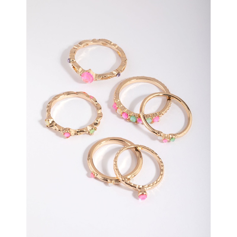 Gold Stone Ring 6-Pack|SM|ML