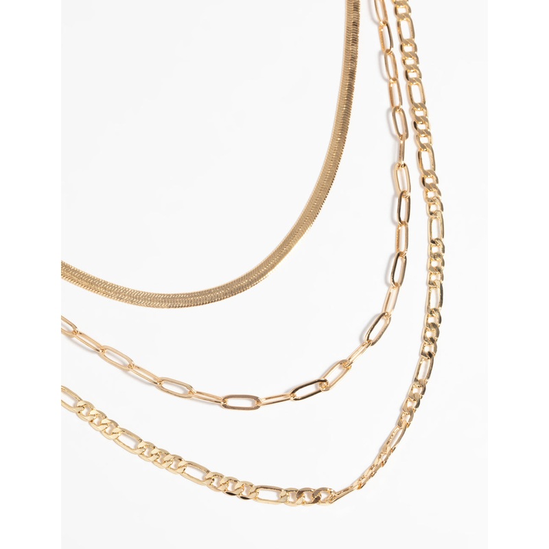 Gold Plated Chain Necklace Pack