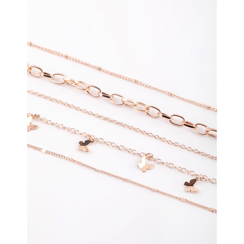 Rose Gold Butterfly Choker