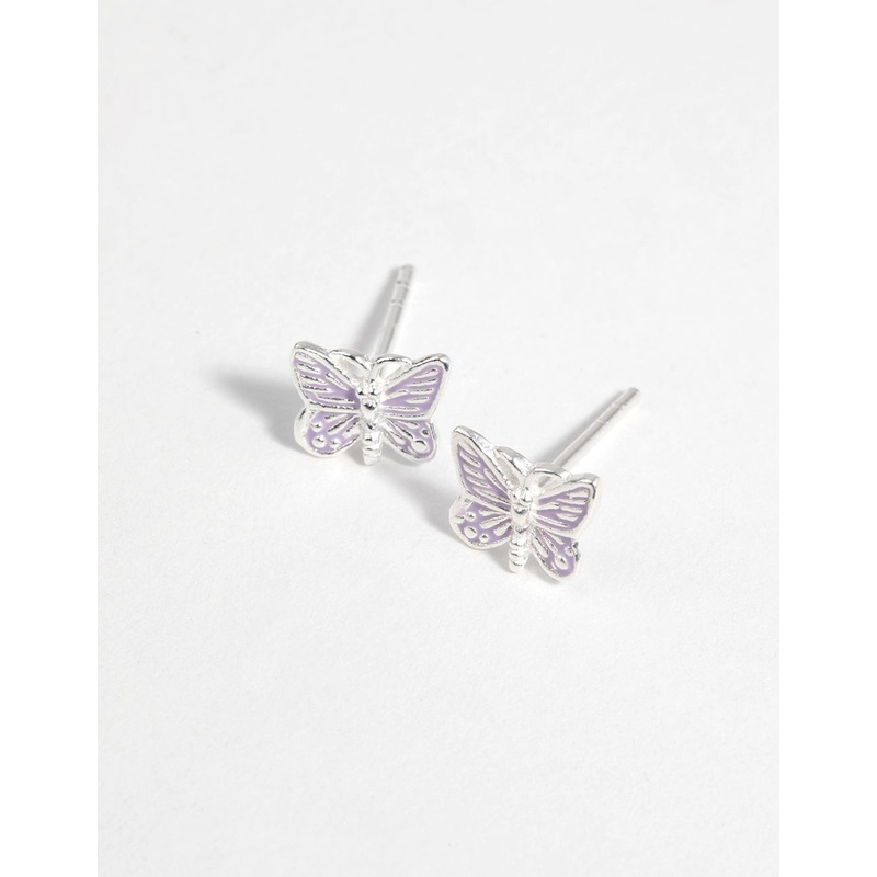 Sterling Silver Butterfly Stud Earrings