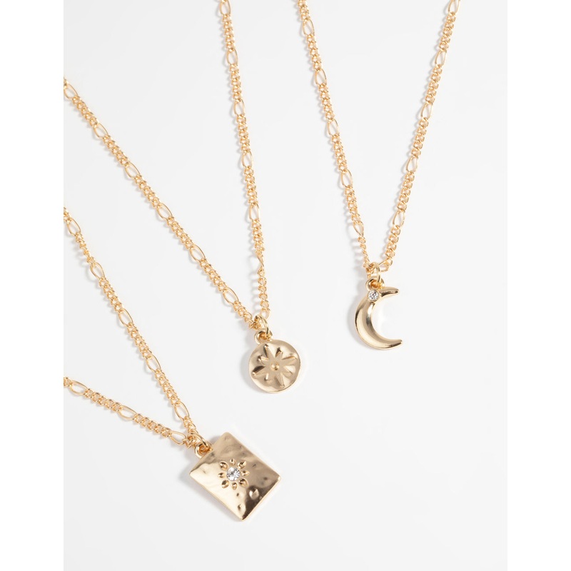 Gold Celestial Diamante Necklace Set