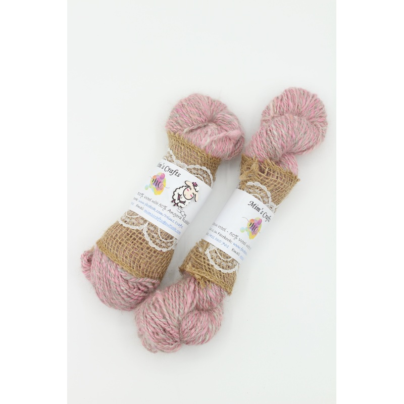 Mim’s Handspun 50% Wool, 50% Angora Rabbit