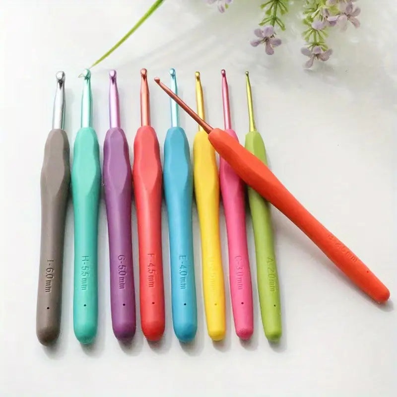 9pcs Crochet Set – Rainbow
