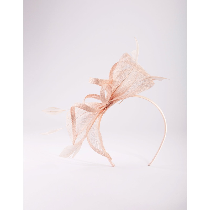 Blush Bow & Swirl Alice Band