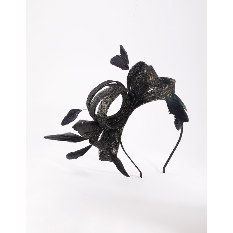 Metallic Feather Alice Band