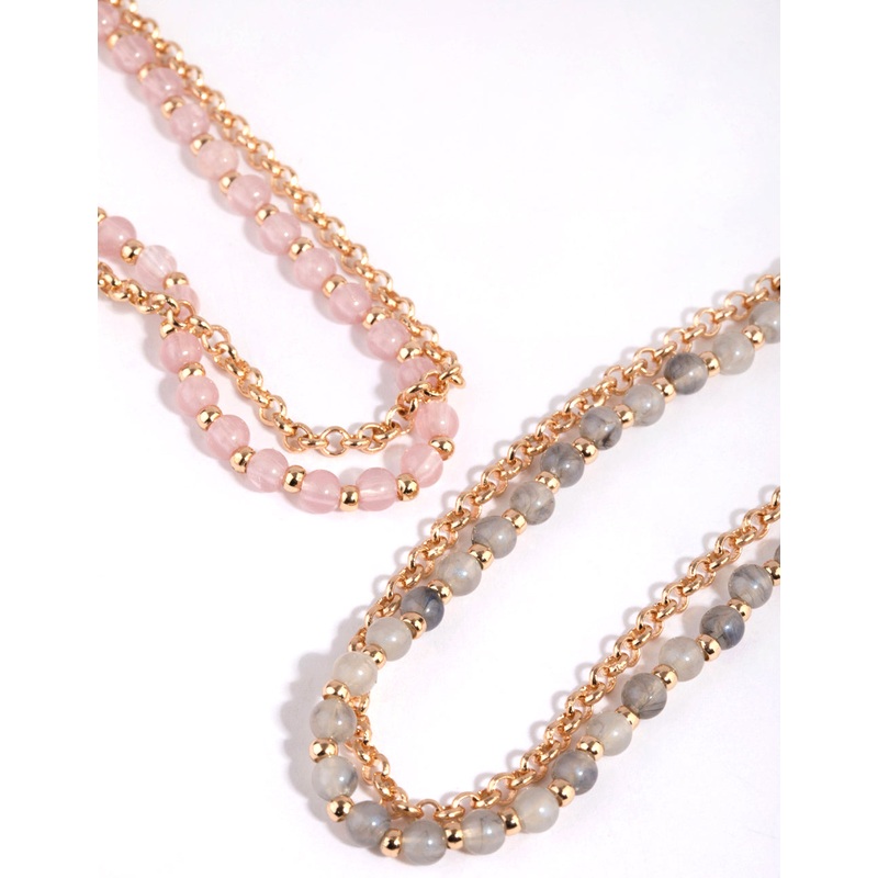 Acrylic Bead & Chain Friendship Bracelet Set