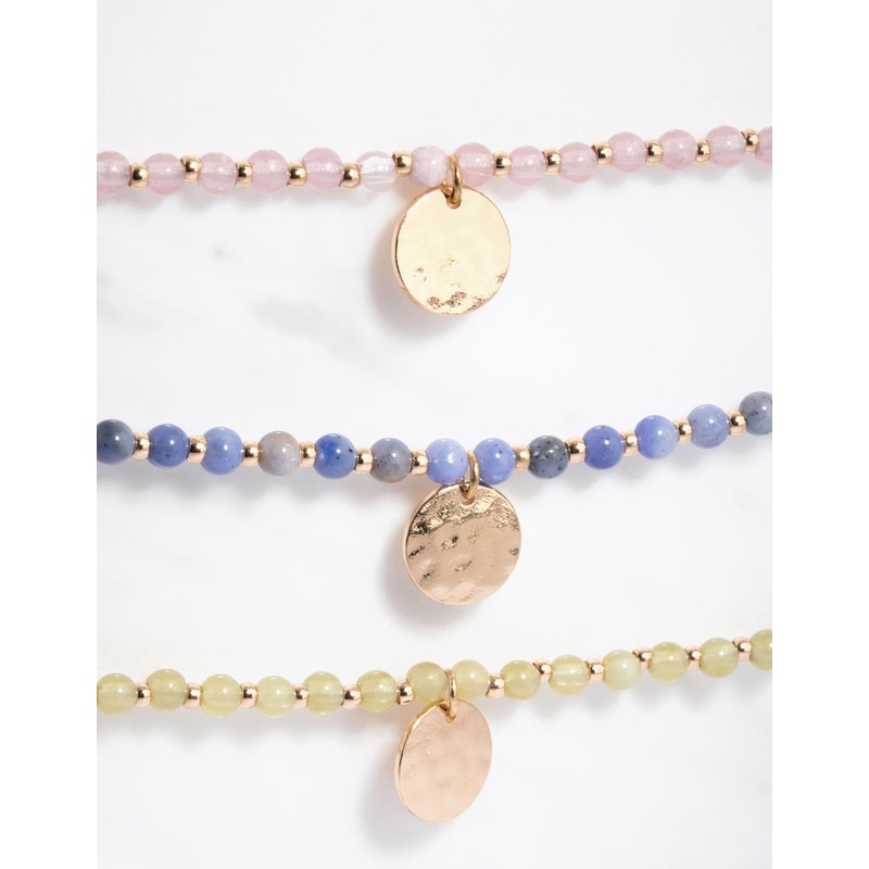 Acrylic Circle Charm Friendship Bracelet Pack