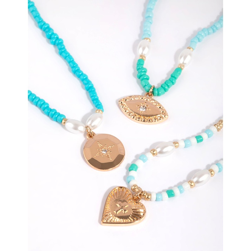 Acrylic Evil Eye Friendship Bracelet Pack