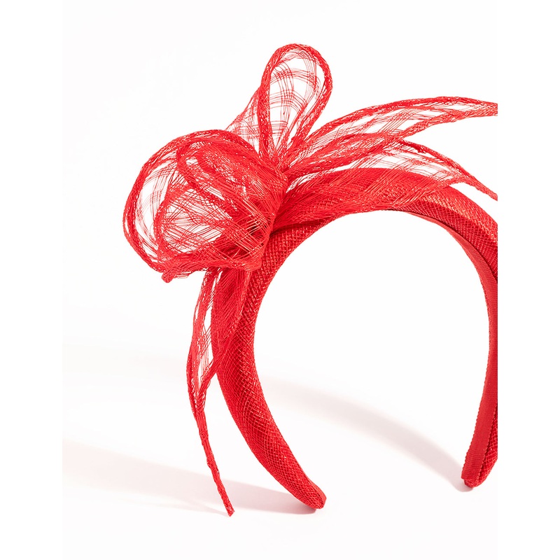 Red Flower Padded Alice Band