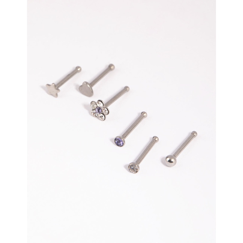 Surgical Steel Mixed Daisy Nose Studs