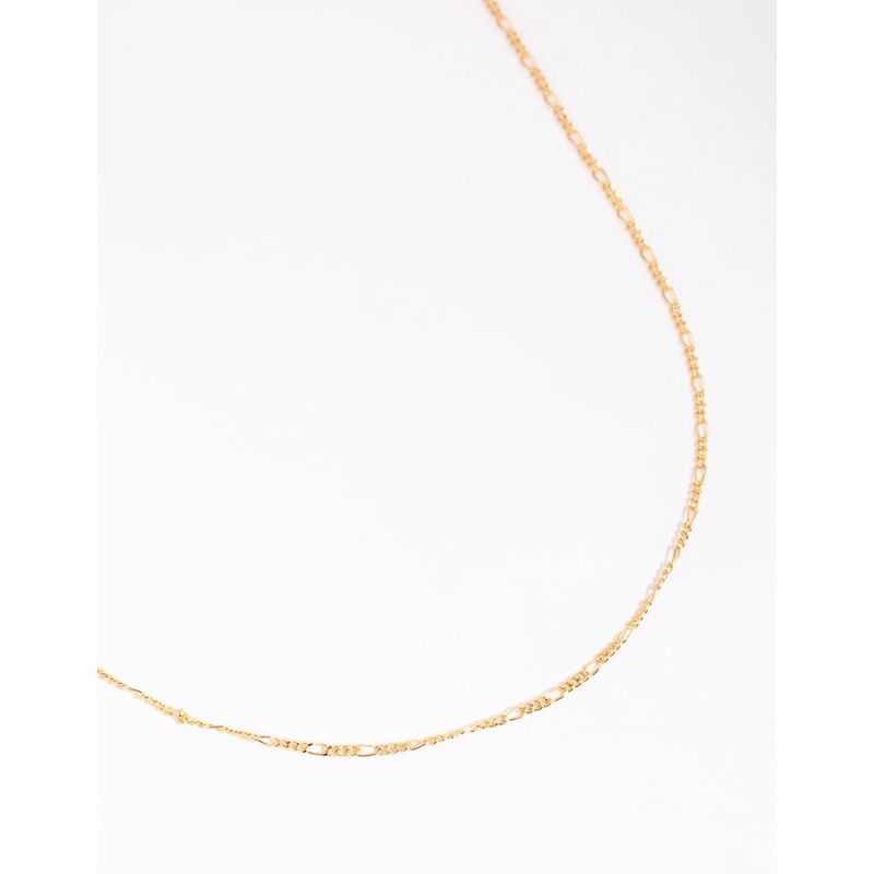 Gold Plated Medium Figaro Necklace