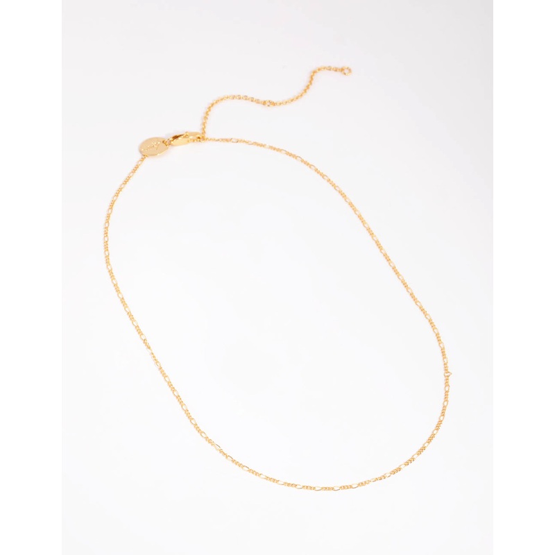 Gold Plated Short Figaro Necklace