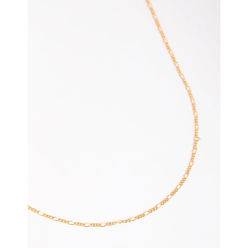 Gold Plated Short Figaro Necklace