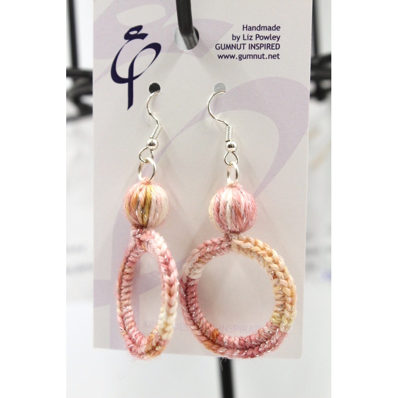 Earrings – Crochet Hoops – Heath
