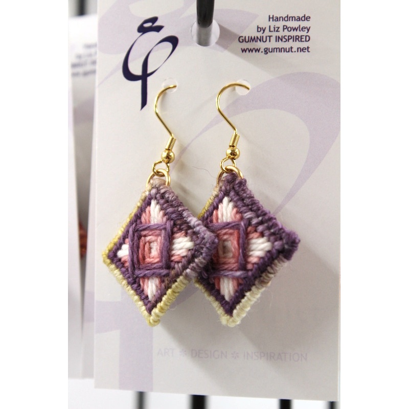Earrings – Needlepoint – Flower