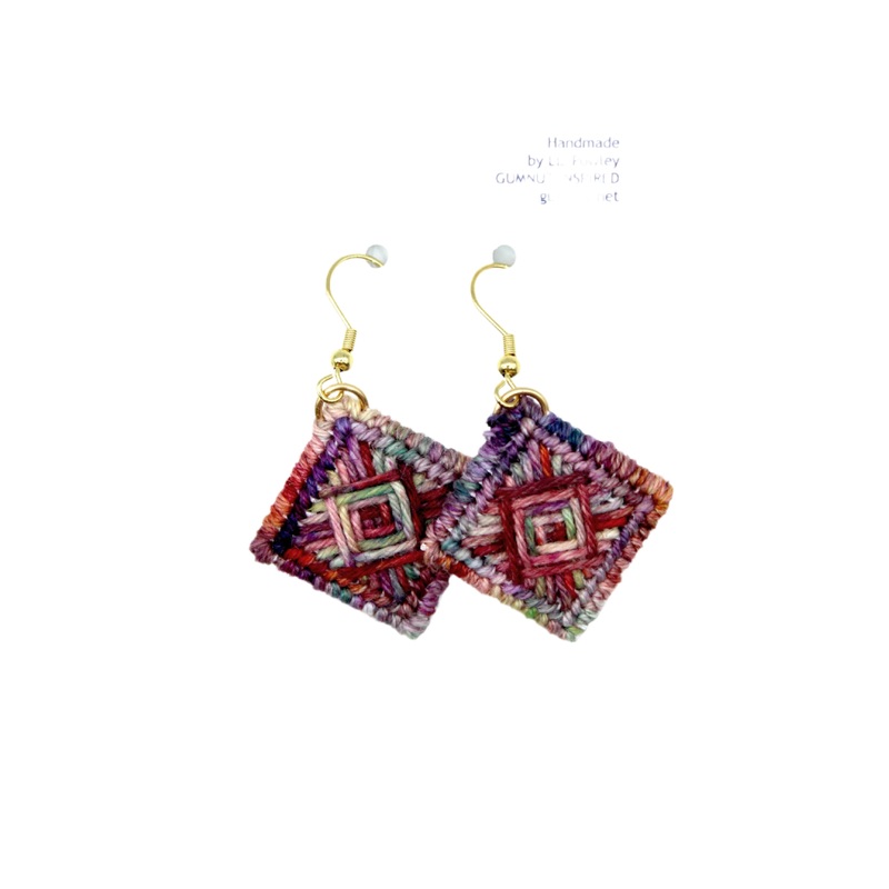 Earrings – Needlepoint – Naughty Nebula