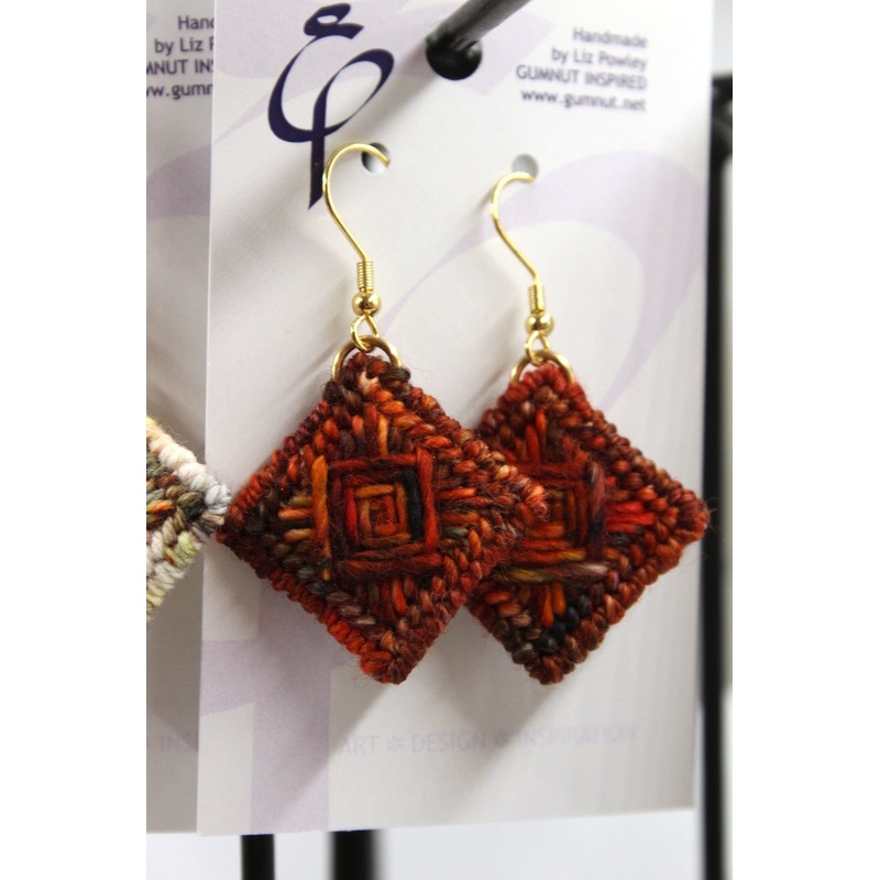 Earrings – Needlepoint – Paprika