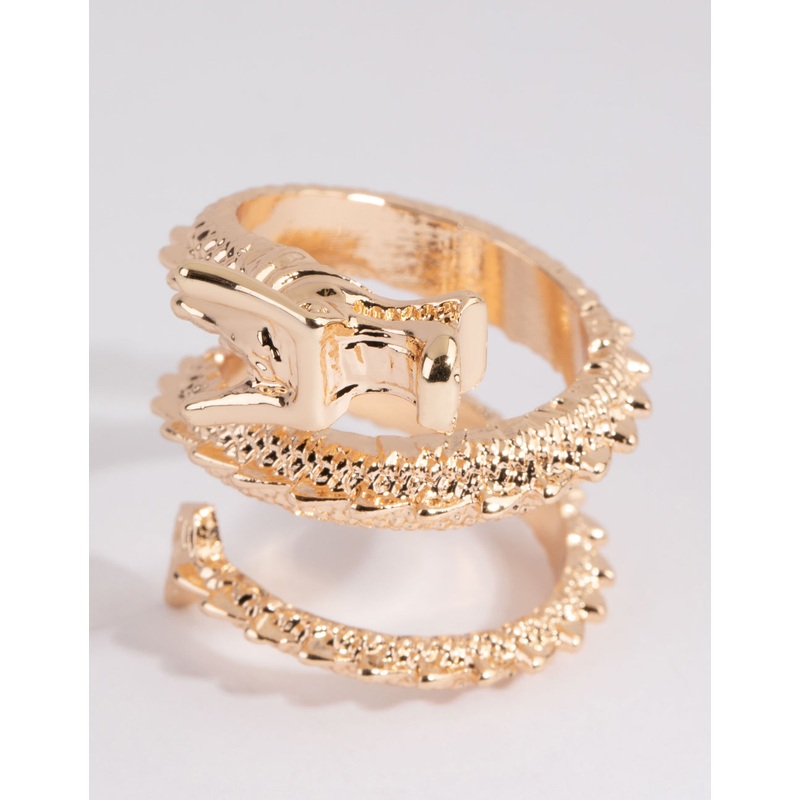 Gold Statement Dragon Ring|SM|ML