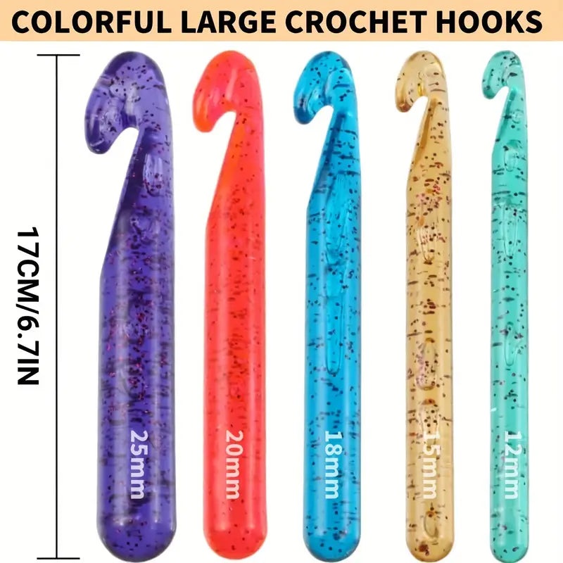 5pcs Deluxe Super Chunky Crochet Set