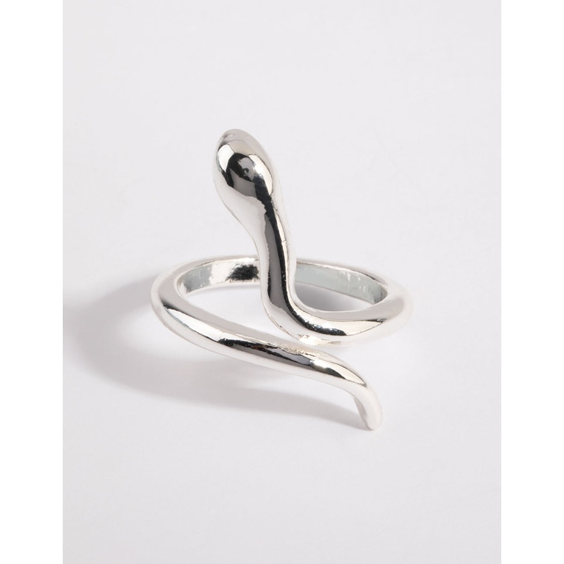 Silver Smooth Snake Ring|SM|ML