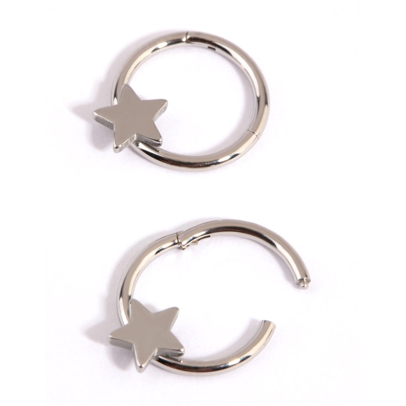 Surgical Steel Star Sleeper Earrings