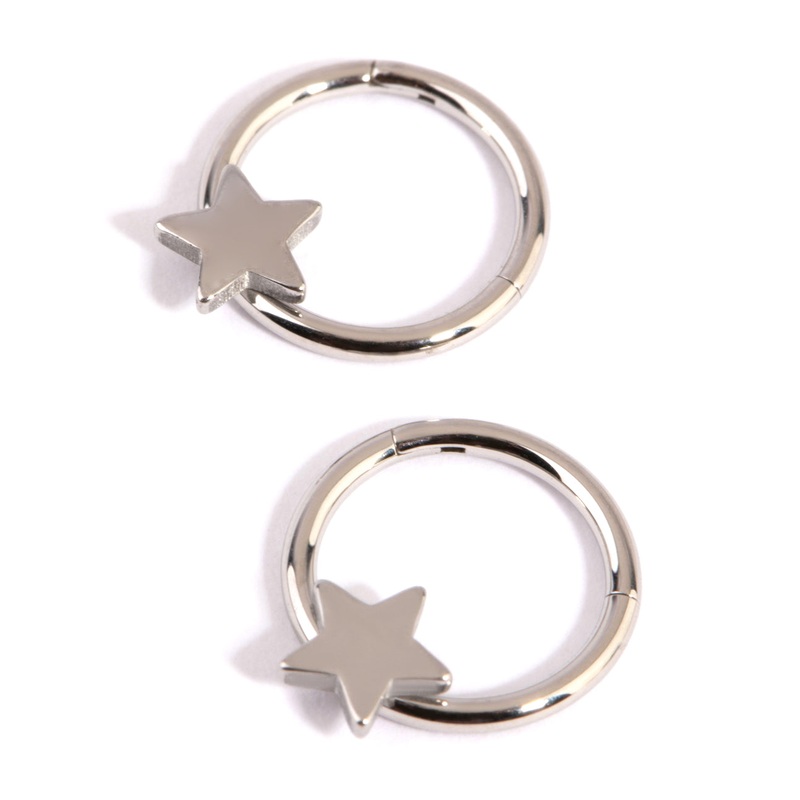 Surgical Steel Star Sleeper Earrings
