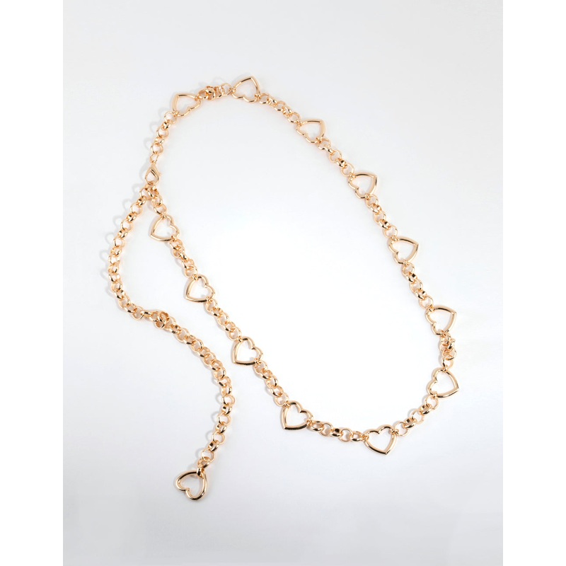 Gold Heart Double Layered Belt