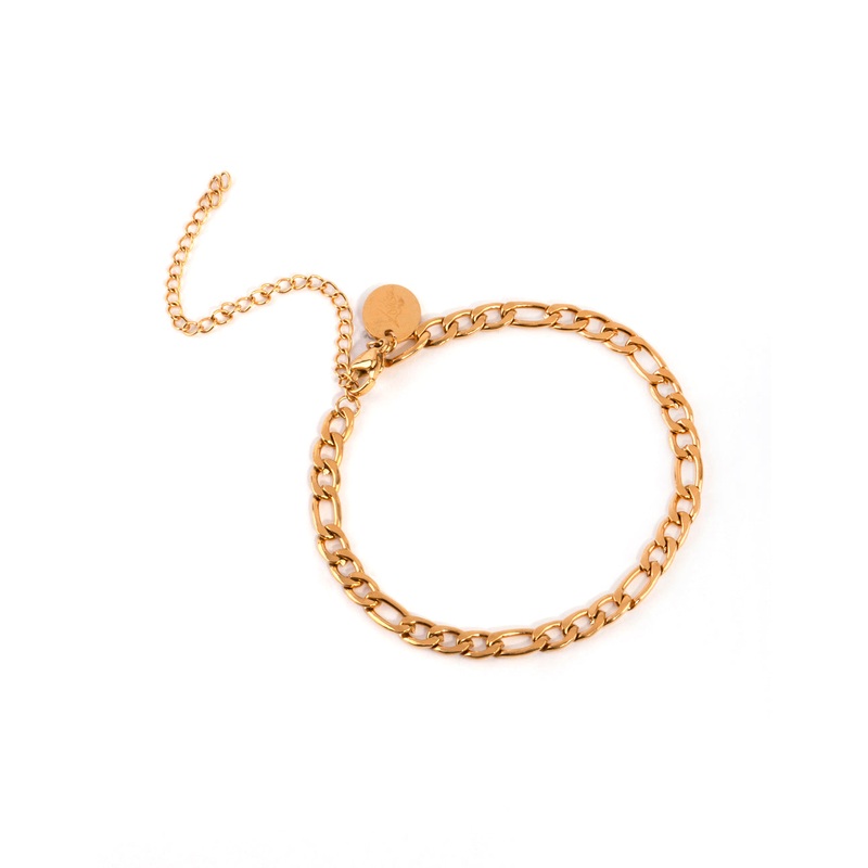 Gold Plated Surgical Steel Figaro Bracelet