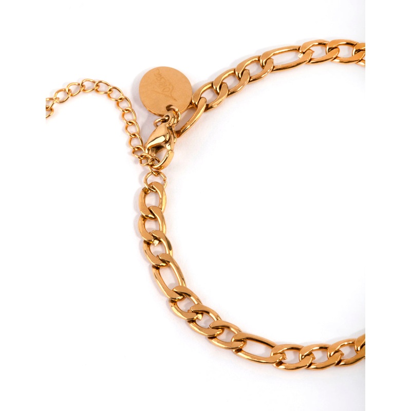 Gold Plated Surgical Steel Figaro Bracelet