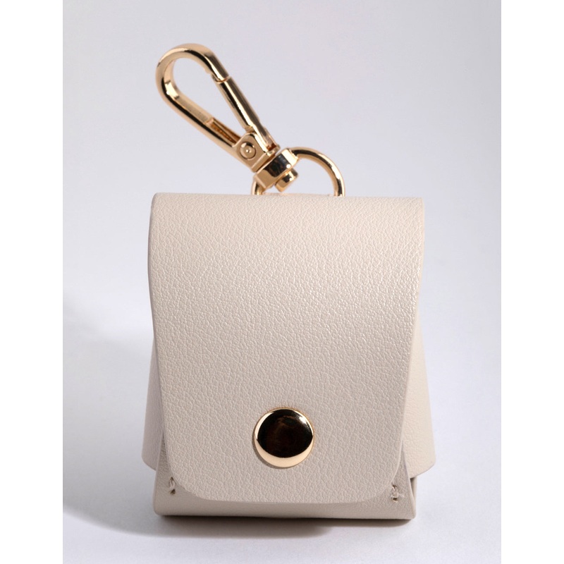 Tall Cream PU Leather Earpod Case