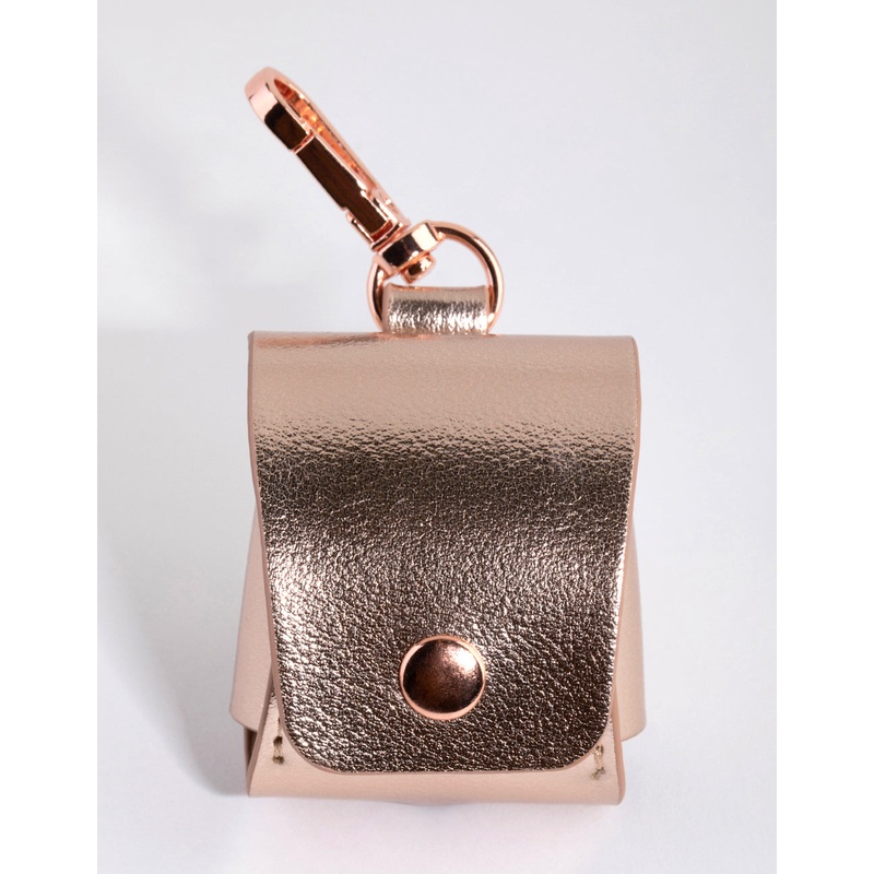 Tall Rose Gold PU Leather Earpod Case