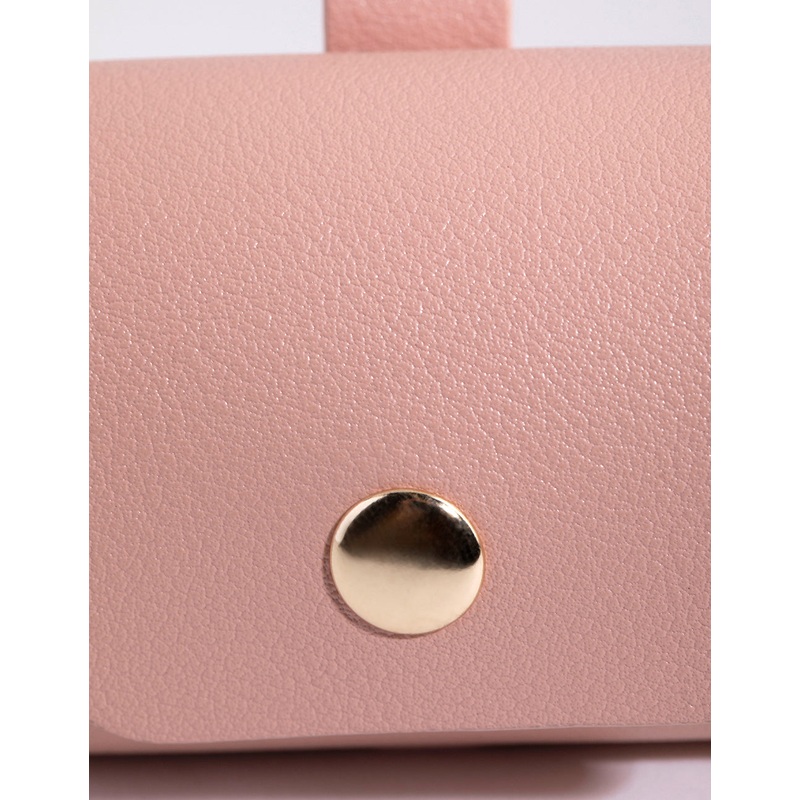Wide Blush PU Leather Earpod Case