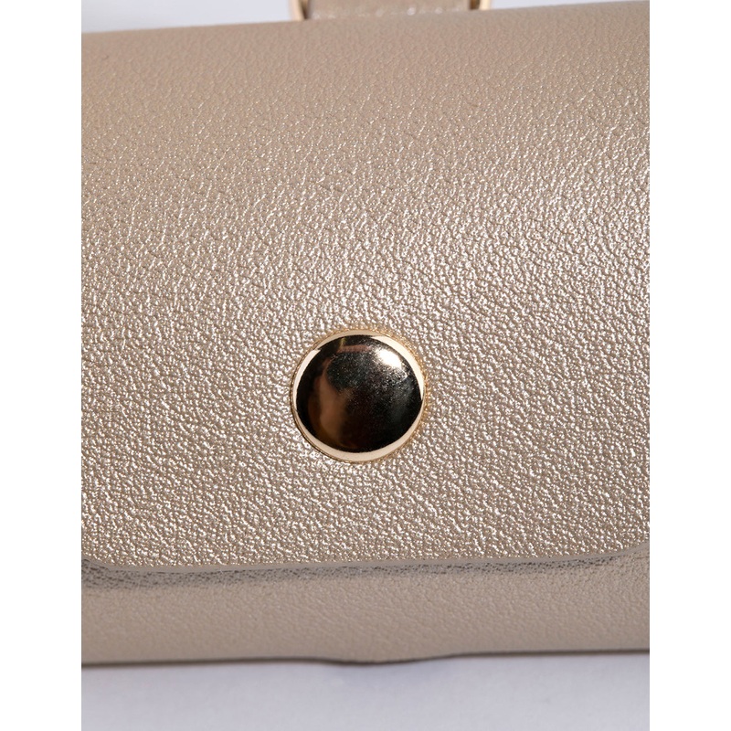 Wide Cream PU Leather Earpod Case