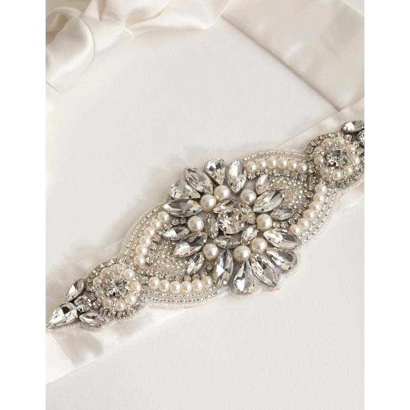 Vintage Look Beaded Detail Sash