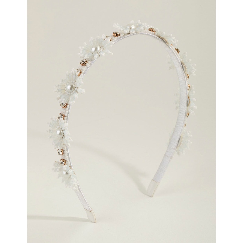 Beaded Flower Detail Alice Band