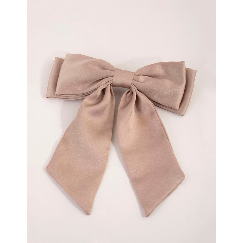 Muted Blush Relaxed Bow Clip