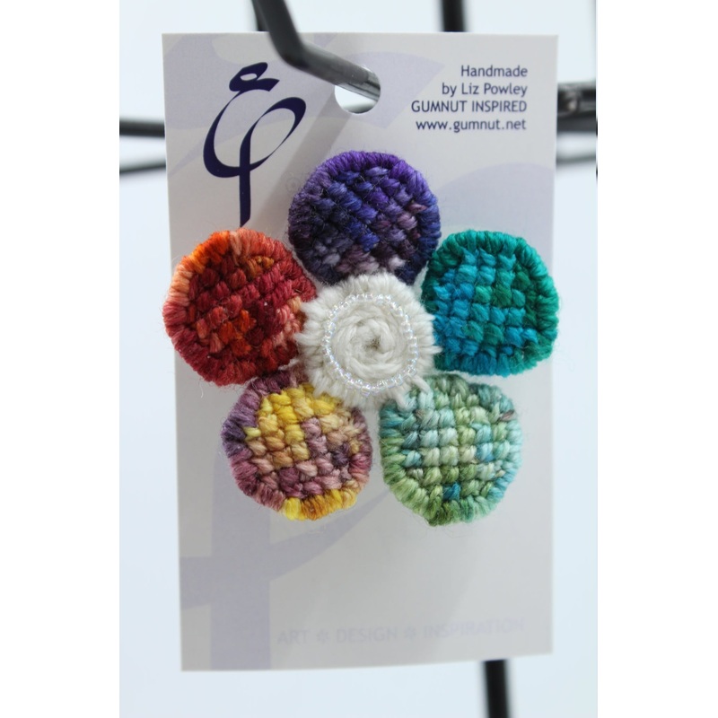 Brooch – Needlepoint – Bella’s Flower