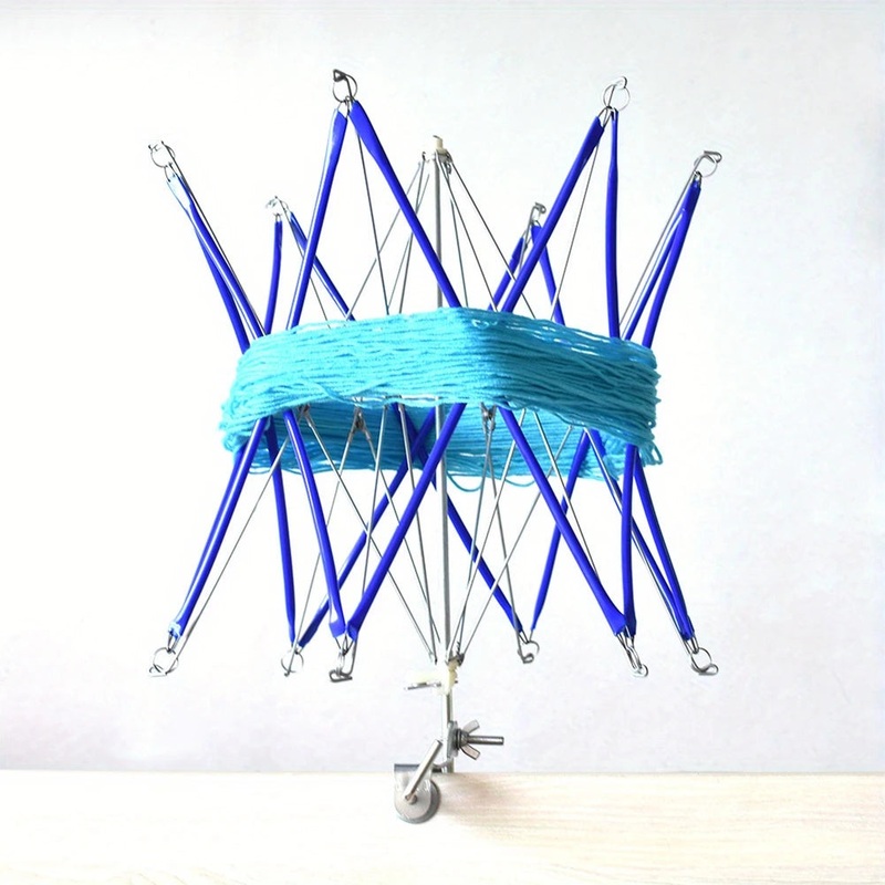 Yarn Winding Umbrella – turn a skein into a ball – blue
