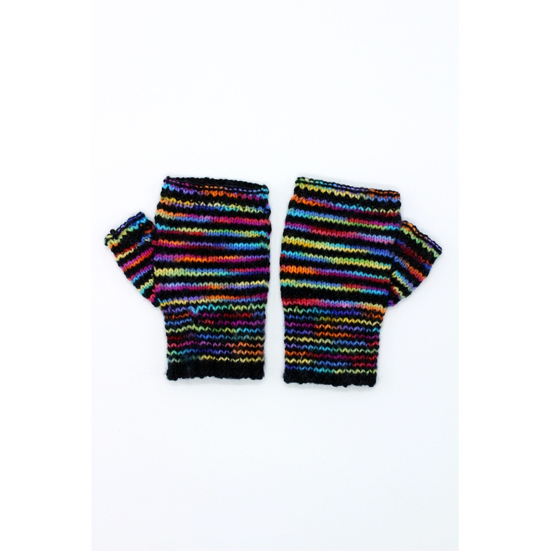 Lorraine – Kids Mittens – Brights and Black