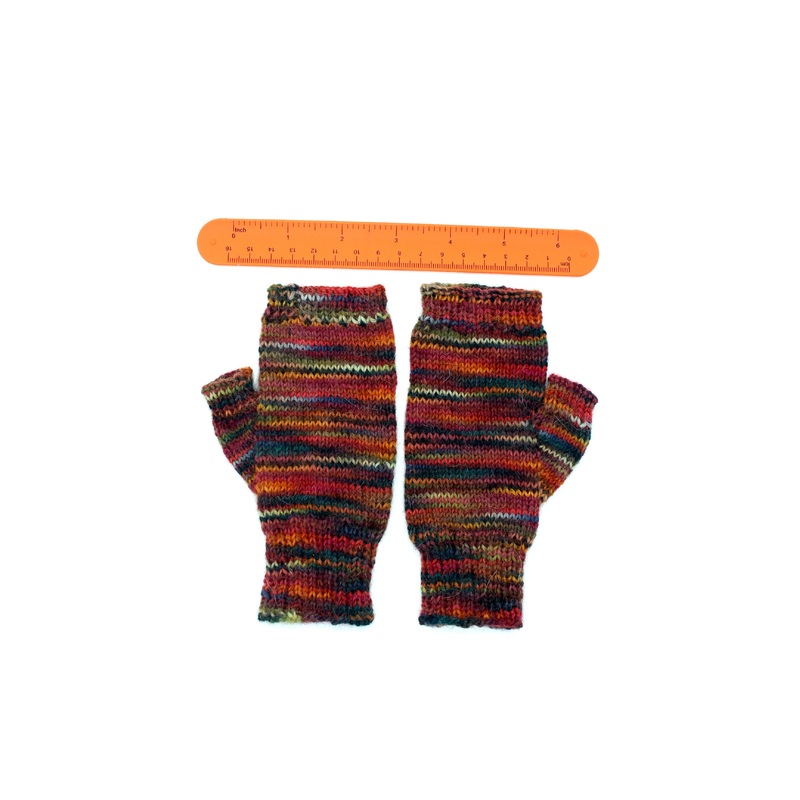 Lorraine – Kids Mittens – Brown Stripe
