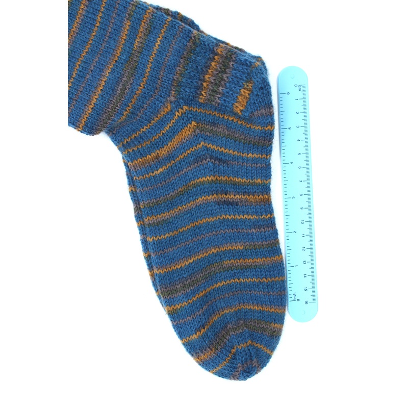 Lorraine – Socks- Blue/Tan Stripe
