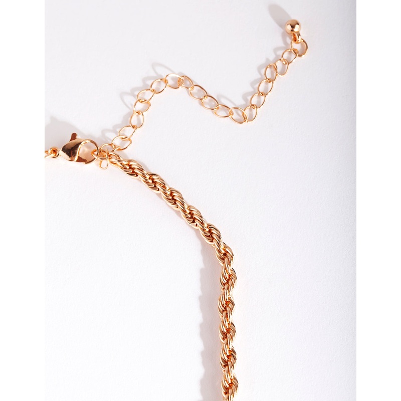 Gold Twist Rope Anklet